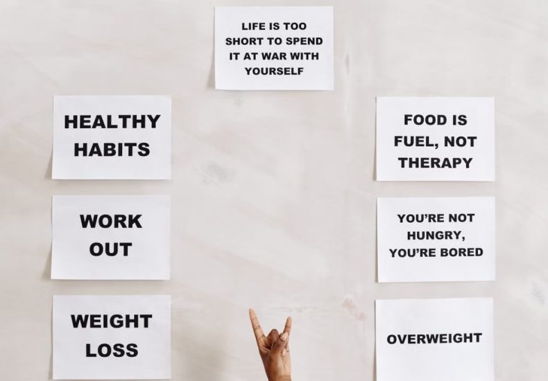 Motivational quotes promoting healthy living, fitness, and wellness habits.